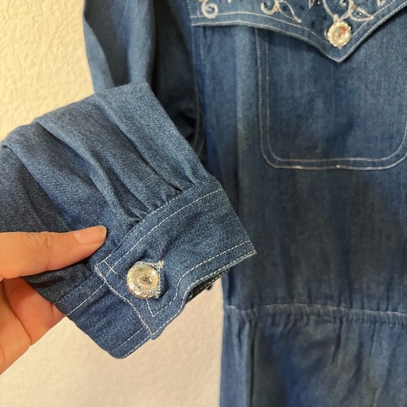 STUNNING Vintage Country Wear Clothing Company Western Jean Dress - Picture 4 of 12